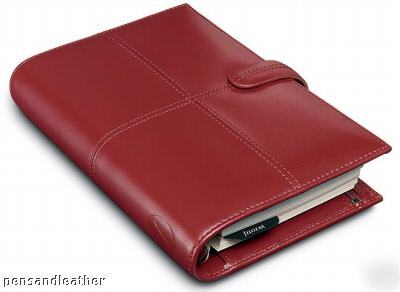 Filofax classic cross leather personal organizer cherry