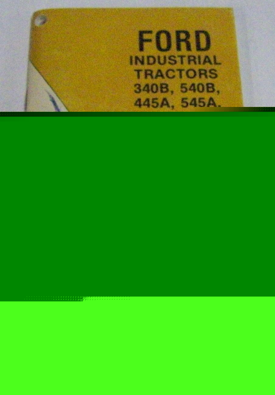 Ford 1984 industrial tractors data book showroom album