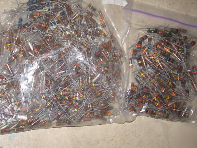 Large lot of allen bradley ohmite carbon comp resistors