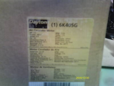 New 6K405G dayton air circulator motor 1 available