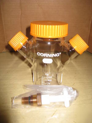 New corning 250 ml glass spinner flask 70MM cap 