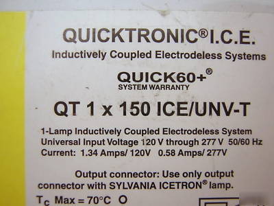 New sylvania icetron lamp & ballast 150ICE/unv-t 100W