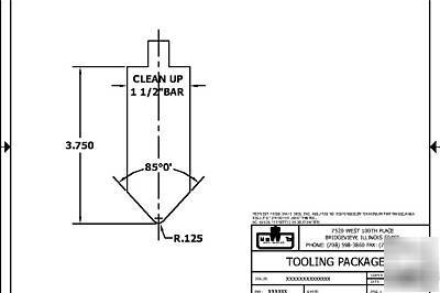 Press brake tooling punch dies tooling package