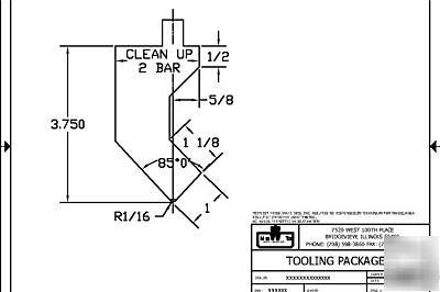 Press brake tooling punch dies tooling package