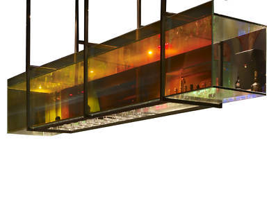 Stunning dichroic glass display cases