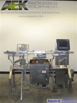 Used- mettler toledo high speed checkweigher, model bel