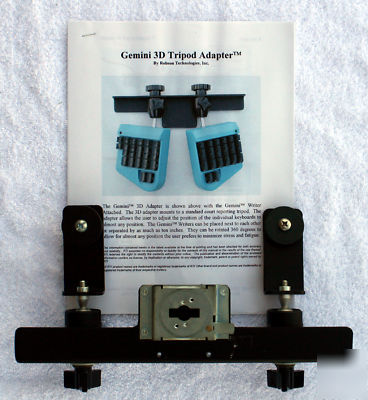 3D tripod adapter for gemini court reporting machine