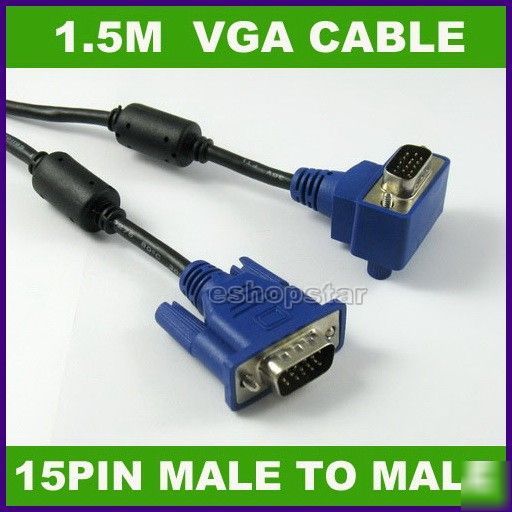 5 ft 15 pin vga m/m cable for samsung lcd tv monitor