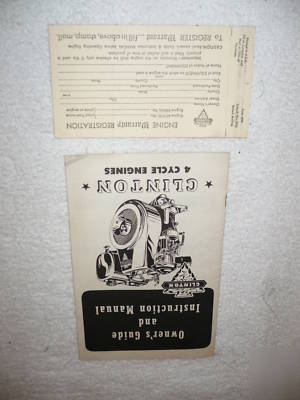 Aantique manuals for clinton engines 
