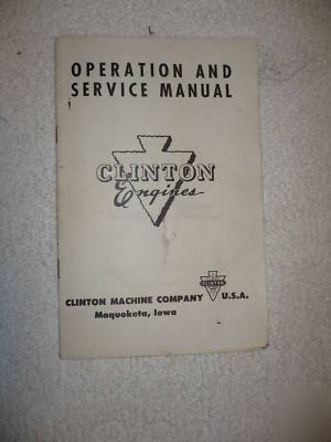 Aantique manuals for clinton engines 