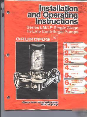 Grundfos lm/lp single stage in-line centrifugal pump