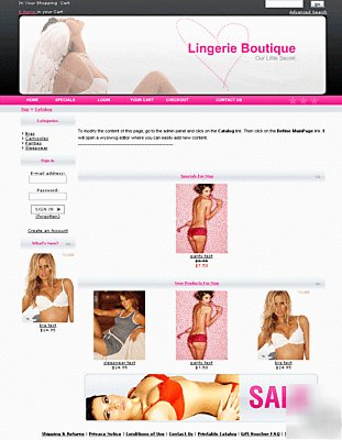 New * * oscmax lingerie e-commerce website business 