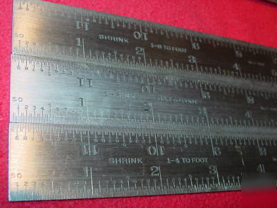 Patternmaker vintage lufkin steel shrink rule set-wow 