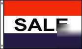 Sale sign flag outdoor indoor 3' x 5'