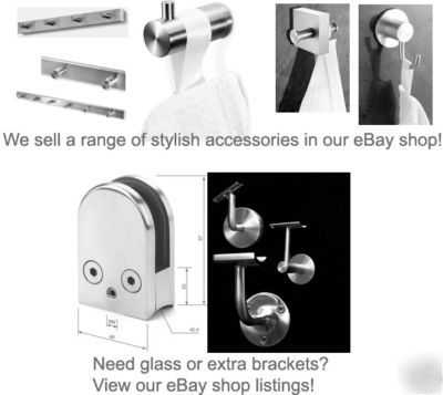 Stainless steel hooks rack home bathroom shop fitting