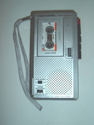 3 older microcassette recorders lanier panasonic realis