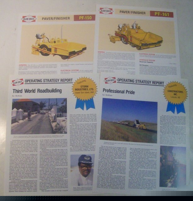 Blaw knox 1988 - 1993 sales brochure lot