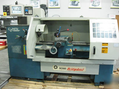 Bridgeport romi ez path cnc manual lathe 5C collet used