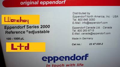 Eppendorf pipettor adjustable series 2000 pipet tip 