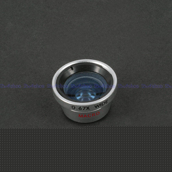 For phone camera 0.67X wide angle + macro lens