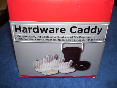 Hardware caddy with hundreds of diy essentials