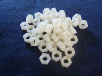 M8 plastic full hex nuts - pack of 25 (nylon) free post