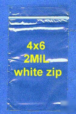 Recloseable plastic bags 4X6 