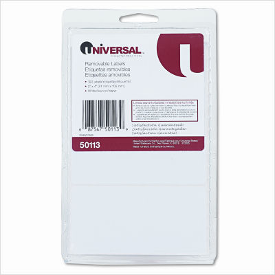 Self-adhesive removable labels, 4X2, white, 120/pack