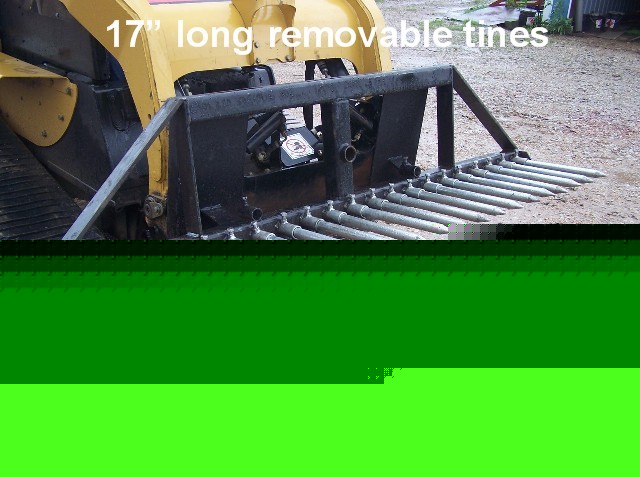 Skidsteer bobcat landscape & rock rake 21 tine 84