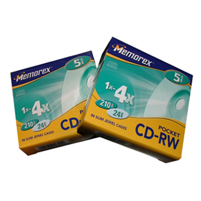 10 8CM cdrw memorex sony mavica cd-rw cd rw jewel case