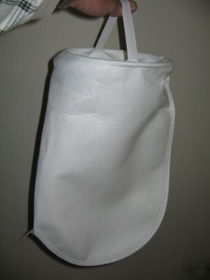 Lot of five (5) 1 micron polyester filter bags (wvo)