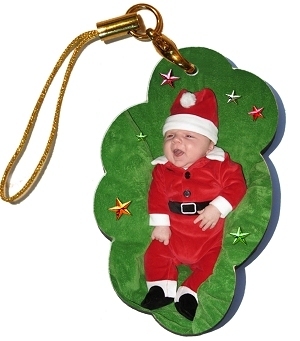 10 custom cloud christmas tree ornaments, w/your photo
