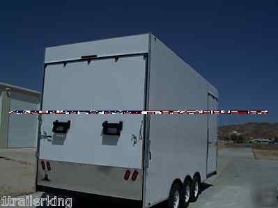 2010 enclosed car toy hauler quad stacker style trailer
