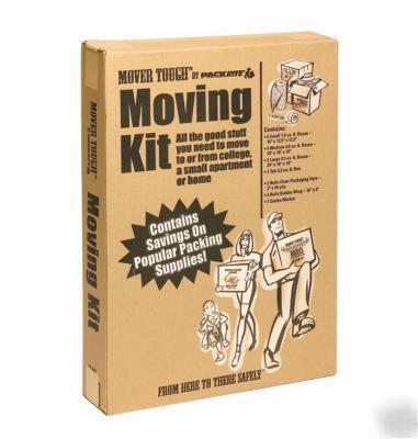 All in one moving kit - boxes, bubble wrap and tape