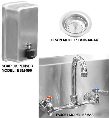 Multistation 3 stainless steel 72Â¨ wall mount hand sink