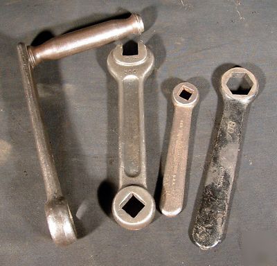 (4) vintage williams lathe wrenchs - logan south bend