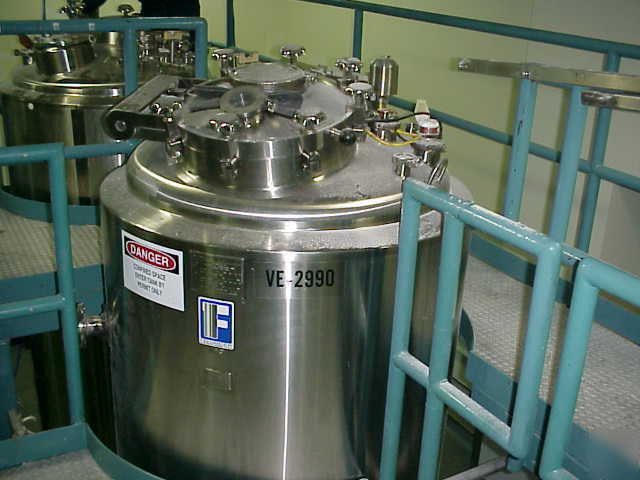 500 gallon 2000 liter sanitary stainless reactor tank