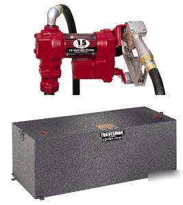 98 gallon rhino lined transfer tank & fill-rite pump