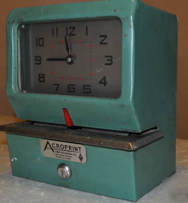 Acroprint 150QR4 heavy duty electronic print time clock