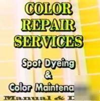Carpet dyeing video training with manual detailing