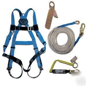 Fall arrest safety harness contractor roofers kit#12659
