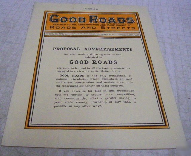 Good roads 1913 construction magazine vol.44, no.25
