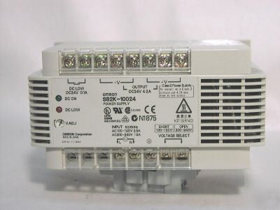 Omron S82K-10024 power supply 24VDC S82K10024 1YR warr
