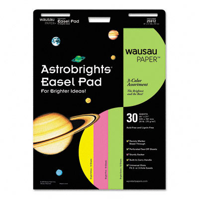 Paper astrobrights easel pad, assorted colors