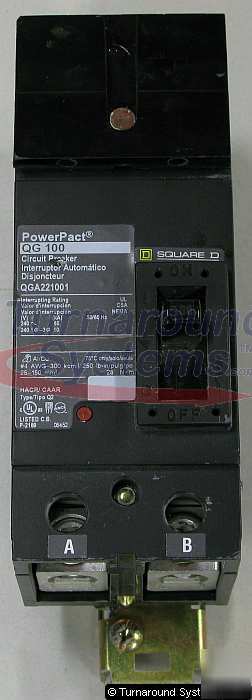 Square d QGA221001 circuit breaker, 100 amp, guaranteed