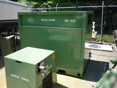 Sullair 12-40 compressor with sullair srd-190 dryer