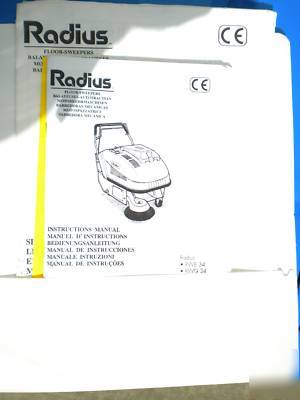 Windsor radius RWB34 warehouse sweeper w charger