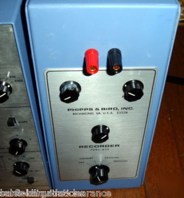 Phipps & bird pb-3 oscilloscope w/ recorder accessories