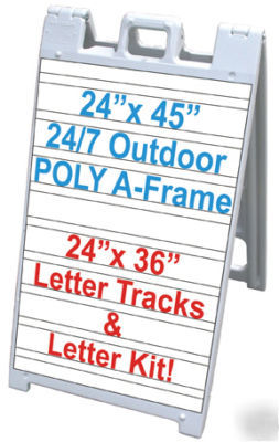 Plasticade signicade a frame letter channel sign 24X36
