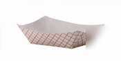 Red plaid paper food tray - 1LB - RP100